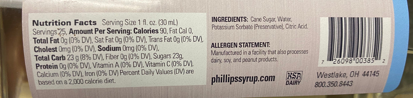 Phillips Coffee Syrup