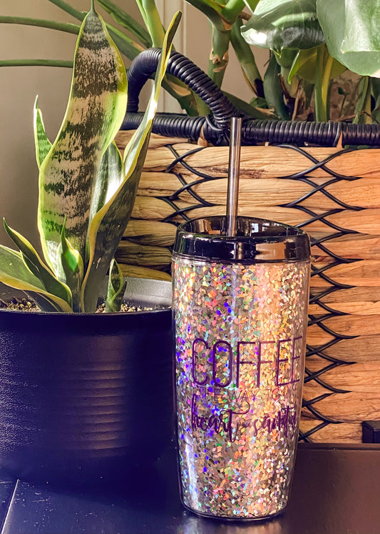 Confetti Heart & Sanity Double Wall Tumbler