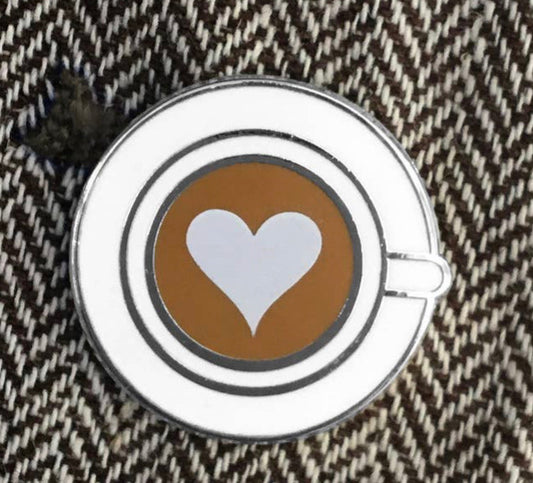 Latte Enamel Pin